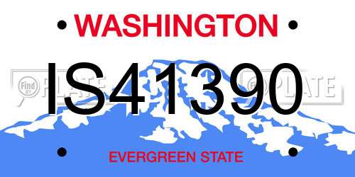 IS41390 Washington License Plate