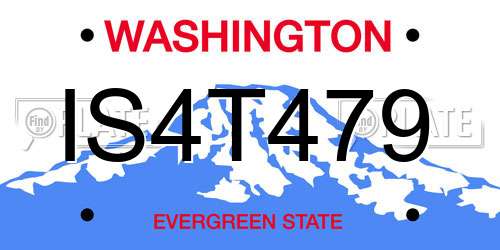 IS4T479 Washington License Plate