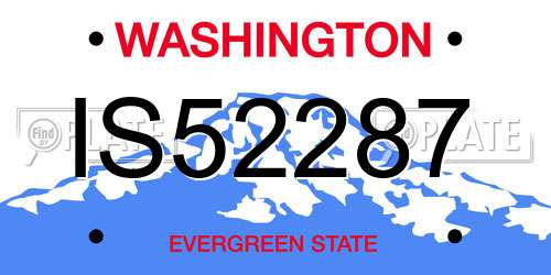 IS52287 Washington License Plate
