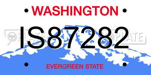 IS87282 Washington License Plate