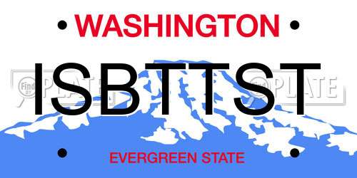 ISBTTST Washington License Plate