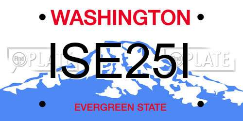 ISE25I Washington License Plate