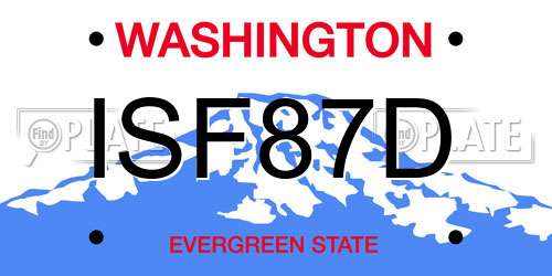 ISF87D Washington License Plate
