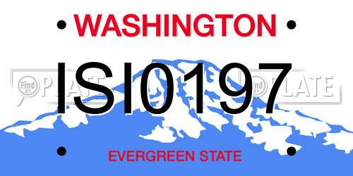 ISI0197 Washington License Plate
