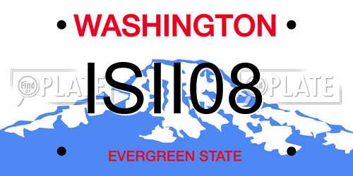 ISII08 Washington License Plate