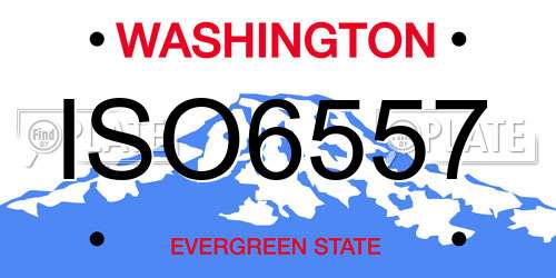 ISO6557 Washington License Plate