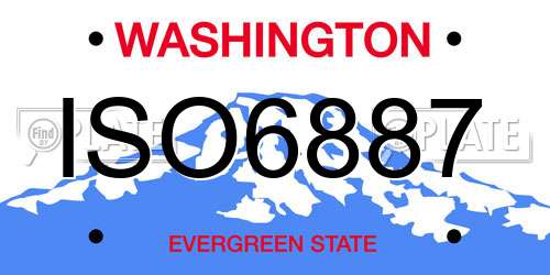 ISO6887 Washington License Plate