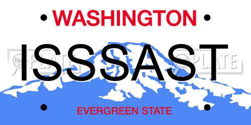 ISSSAST Washington License Plate