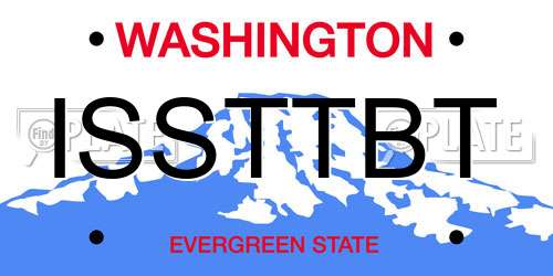 ISSTTBT Washington License Plate