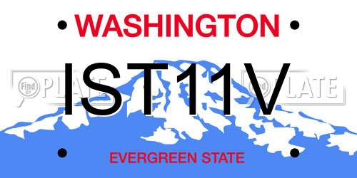 IST11V Washington License Plate
