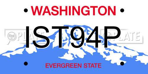 IST94P Washington License Plate