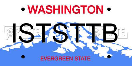 ISTSTTB Washington License Plate