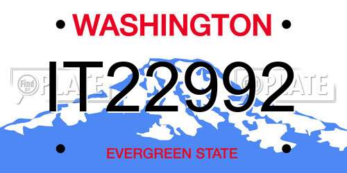 IT22992 Washington License Plate