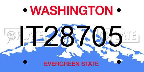 IT28705 Washington License Plate