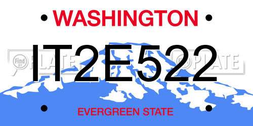 IT2E522 Washington License Plate