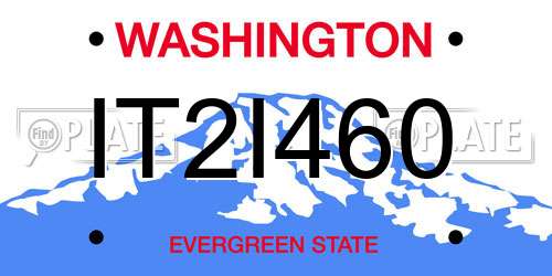 IT2I460 Washington License Plate