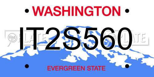 IT2S560 Washington License Plate
