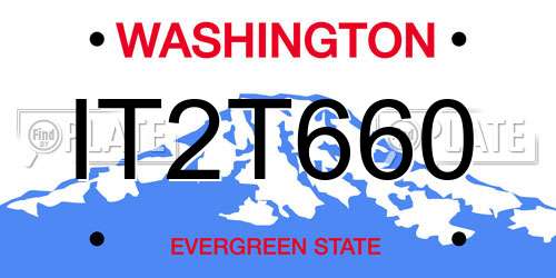 IT2T660 Washington License Plate