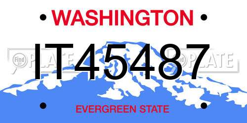 IT45487 Washington License Plate