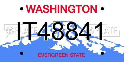 IT48841 Washington License Plate