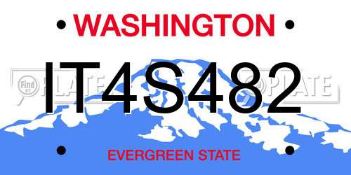 IT4S482 Washington License Plate