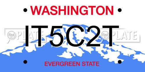 IT5C2T Washington License Plate