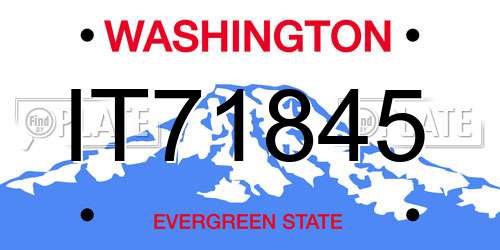 IT71845 Washington License Plate