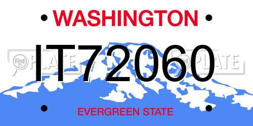 IT72060 Washington License Plate