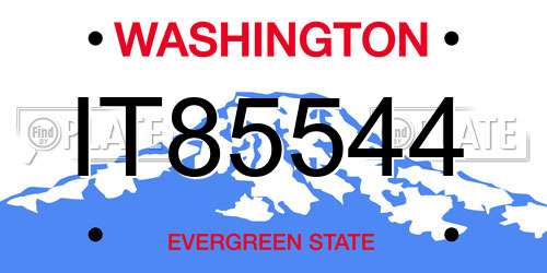 IT85544 Washington License Plate