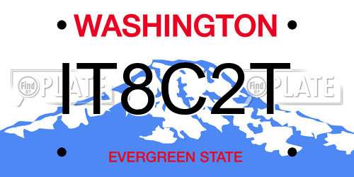 IT8C2T Washington License Plate