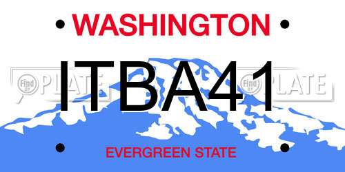 ITBA41 Washington License Plate