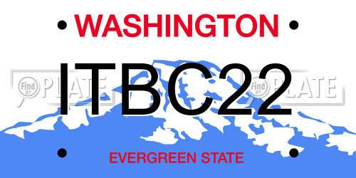 ITBC22 Washington License Plate