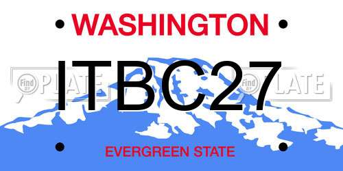 ITBC27 Washington License Plate