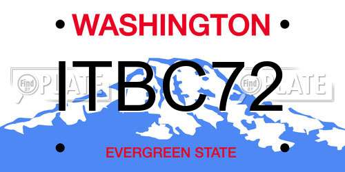 ITBC72 Washington License Plate