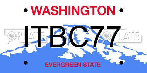 ITBC77 Washington License Plate