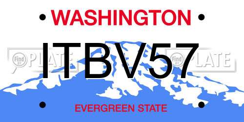 ITBV57 Washington License Plate