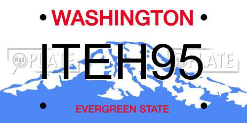 ITEH95 Washington License Plate