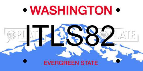 ITLS82 Washington License Plate