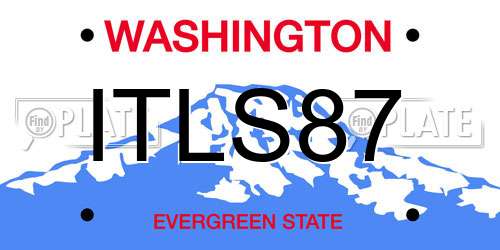 ITLS87 Washington License Plate
