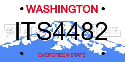 ITS4482 Washington License Plate