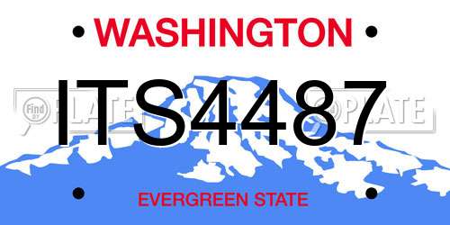 ITS4487 Washington License Plate