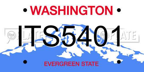 ITS5401 Washington License Plate