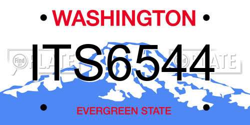 ITS6544 Washington License Plate
