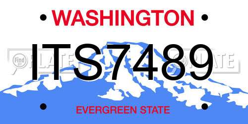 ITS7489 Washington License Plate