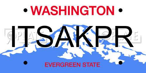 ITSAKPR Washington License Plate