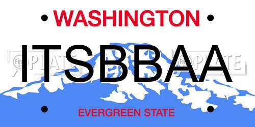 ITSBBAA Washington License Plate