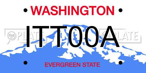ITT00A Washington License Plate
