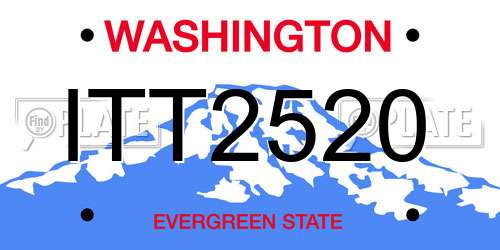 ITT2520 Washington License Plate