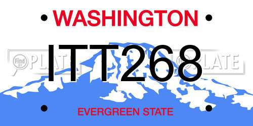 ITT268 Washington License Plate