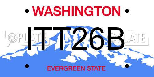 ITT26B Washington License Plate